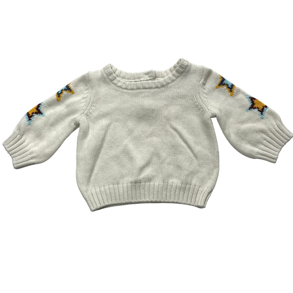 Gymboree Knit Sweater Baby 0-3‎ Months Infant Ivory Star Knit Adorable NEW
